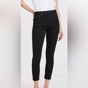 7 For All Mankind Black b(air) Ankle Skinny Jeans